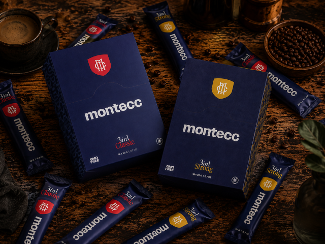Montecc 3in1 collection on a rustic table