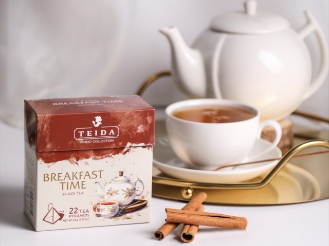 Teida tea served in a cup